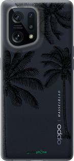 Силиконовый чехол Пальмы1 для Oppo Find X5 - 4634u-2602 изображение 