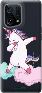 Силиконовый чехол Единорог для Oppo Find X5 - 4702u-2602 изображение 