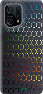 Силиконовый чехол Переливающиеся соты для Oppo Find X5 - 498u-2602 изображение 