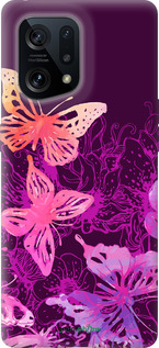 Силиконовый чехол Бабочки v2 для Oppo Find X5 - 5475u-2602 изображение 