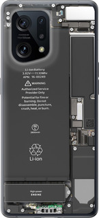 Силиконовый чехол Детали смартфона для Oppo Find X5 - 5487u-2602 изображение 