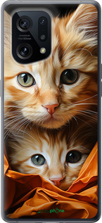 Силиконовый чехол Котики 2 для Oppo Find X5 - 5664u-2602 изображение 