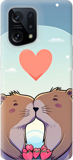 Силиконовый чехол Капибара любовь для Oppo Find X5 - 6027u-2602 изображение 