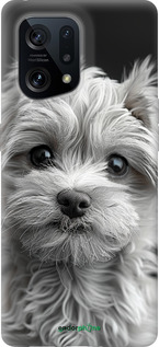 Силиконовый чехол Мальтипу на чорном фоне для Oppo Find X5 - 6156u-2602 изображение 