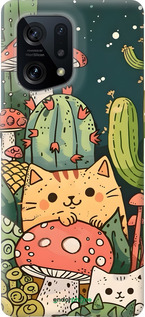 Силиконовый чехол Коты грибы для Oppo Find X5 - 6321u-2602 изображение 