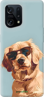 Силіконовий чехол Пес в очках для Oppo Find X5 - 6381u-2602 изображение 