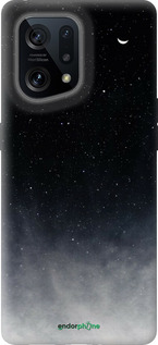 Силиконовый чехол Сині хмари, Синій місяць для Oppo Find X5 - 6396u-2602 изображение 