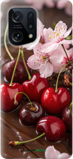 Силиконовый чехол Вишня в шоколаде для Oppo Find X5 - 6698u-2602 изображение 