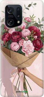 Силиконовый чехол Пионы 1 для Oppo Find X5 - 6705u-2602 изображение 