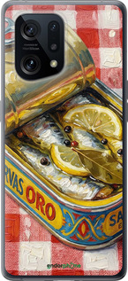 Силиконовый чехол Vintage Sardine Tin Phone для Oppo Find X5 - 6772u-2602 изображение 