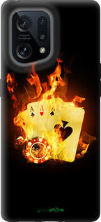 Силиконовый чехол Горящие карты для Oppo Find X5 - 839u-2602 изображение 