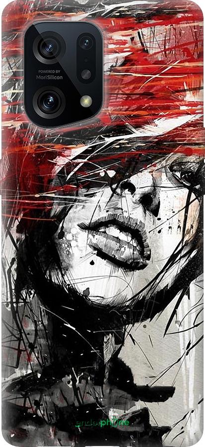 Силиконовый чехол Лицо девушки для Oppo Find X5 - 1162u-2602 изображение 