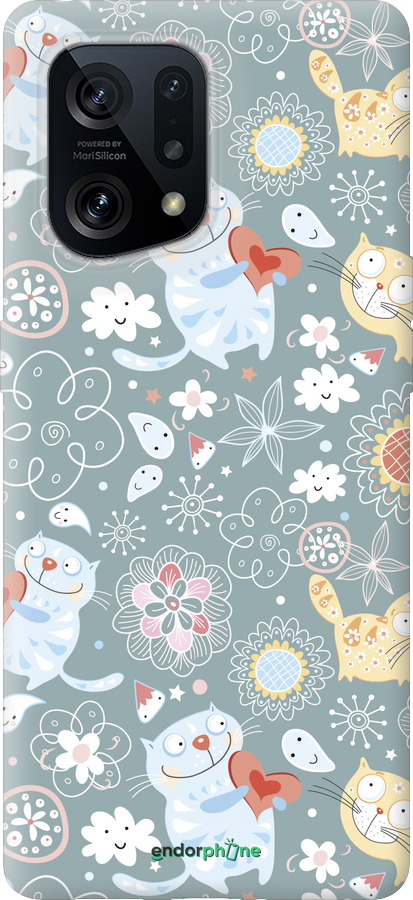 Силіконовий чехол Кошенята v3 для Oppo Find X5 - 1223u-2602 изображение 
