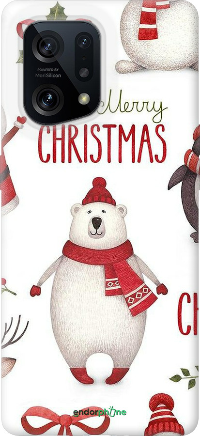Силиконовый чехол Merry Christmas для Oppo Find X5 - 4106u-2602 изображение 
