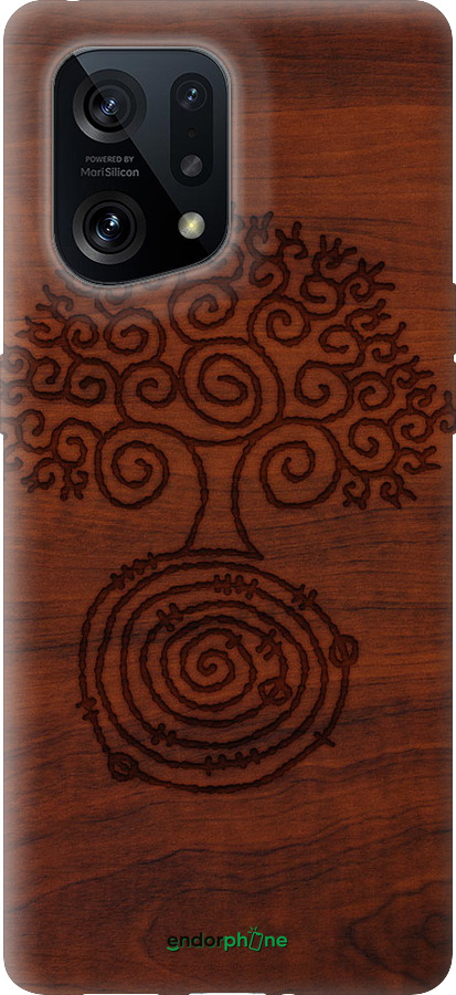 Силиконовый чехол Узор дерева для Oppo Find X5 - 4119u-2602 изображение 