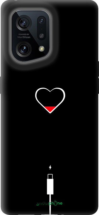 Силиконовый чехол Подзарядка сердца для Oppo Find X5 - 4274u-2602 изображение 