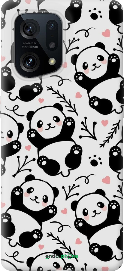 Силиконовый чехол Панды для Oppo Find X5 - 4318u-2602 изображение 