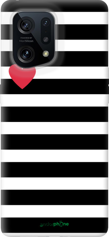 Силиконовый чехол Черно-белые полосы для Oppo Find X5 - 4461u-2602 изображение 