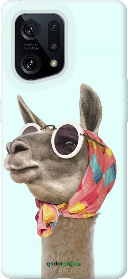 Силиконовый чехол Модная лама для Oppo Find X5 - 4479u-2602 изображение 