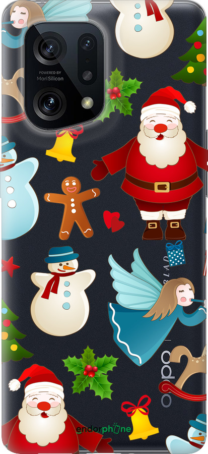 Силиконовый чехол Новогодний 1 для Oppo Find X5 - 4614u-2602 изображение 