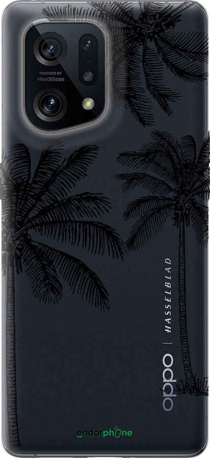 Силиконовый чехол Пальмы1 для Oppo Find X5 - 4634u-2602 изображение 