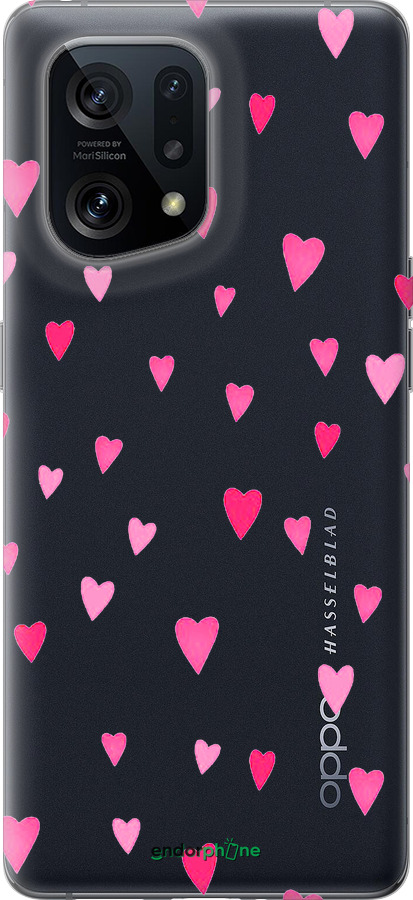 Силиконовый чехол Сердечки 2 для Oppo Find X5 - 4763u-2602 изображение 