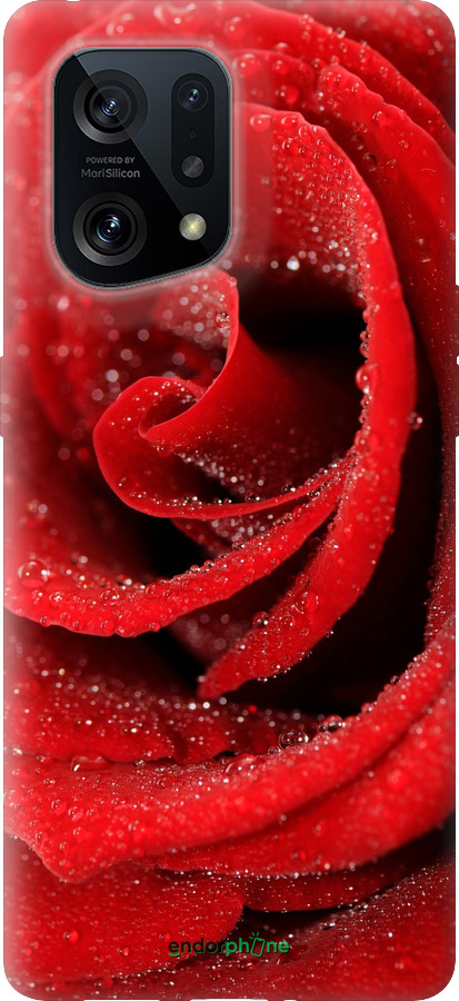 Силиконовый чехол Красная роза для Oppo Find X5 - 529u-2602 изображение 