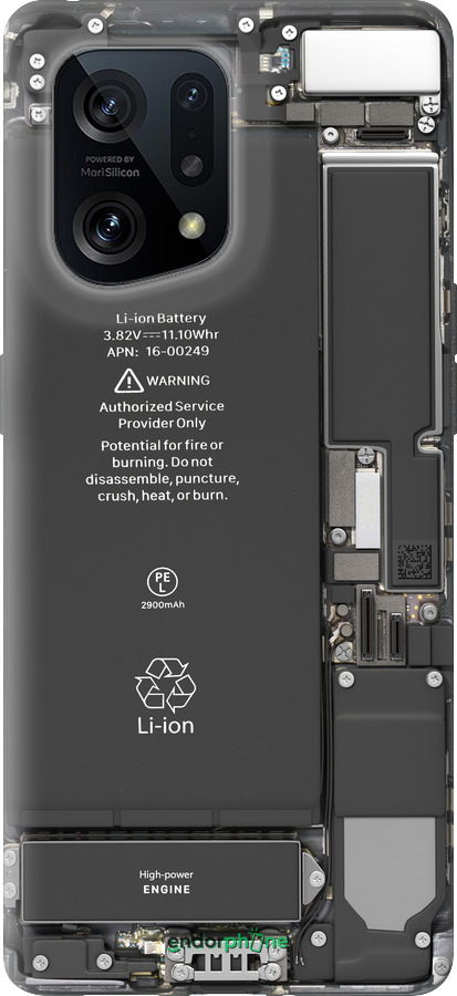 Силиконовый чехол Детали смартфона для Oppo Find X5 - 5487u-2602 изображение 