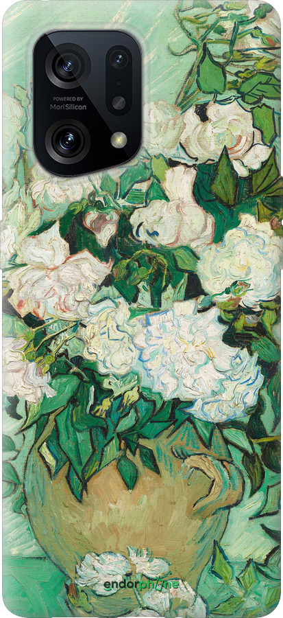 Силиконовый чехол Винсент Ван Гог. Ваза с розами для Oppo Find X5 - 5543u-2602 изображение 