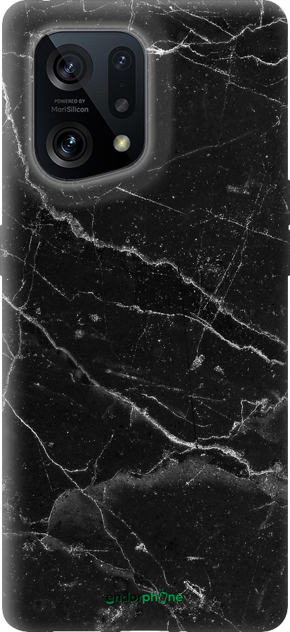 Силиконовый чехол Черный мрамор v2 для Oppo Find X5 - 5568u-2602 изображение 