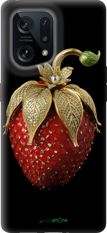 Силиконовый чехол Клубника v3 для Oppo Find X5 - 5638u-2602 изображение 