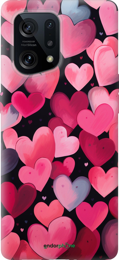 Силиконовый чехол Сердечки 4 для Oppo Find X5 - 5662u-2602 изображение 
