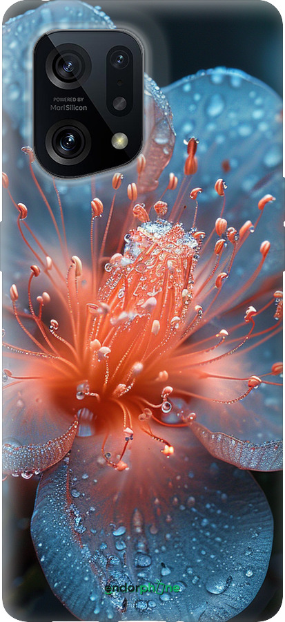 Силиконовый чехол Роса на цветке для Oppo Find X5 - 6039u-2602 изображение 