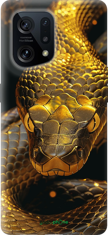 Силиконовый чехол Golden snake для Oppo Find X5 - 6072u-2602 изображение 