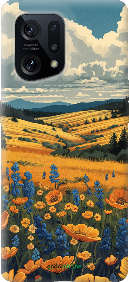 Силіконовий чехол Українське поле для Oppo Find X5 - 6082u-2602 изображение 