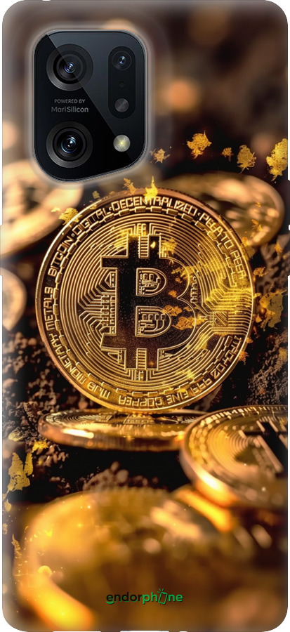 Силиконовый чехол Золотая лихорадка биткойна для Oppo Find X5 - 6089u-2602 изображение 