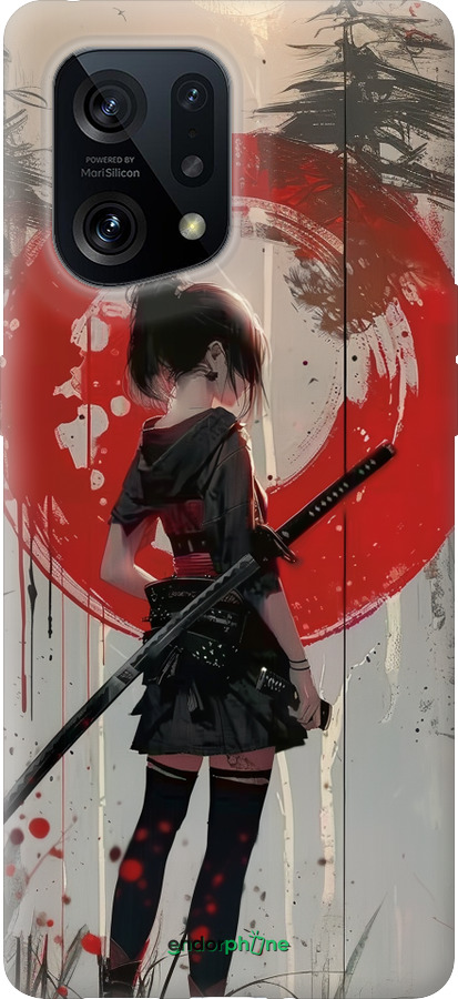 Силиконовый чехол Сумерки воина: Танец с катаной для Oppo Find X5 - 6123u-2602 изображение 