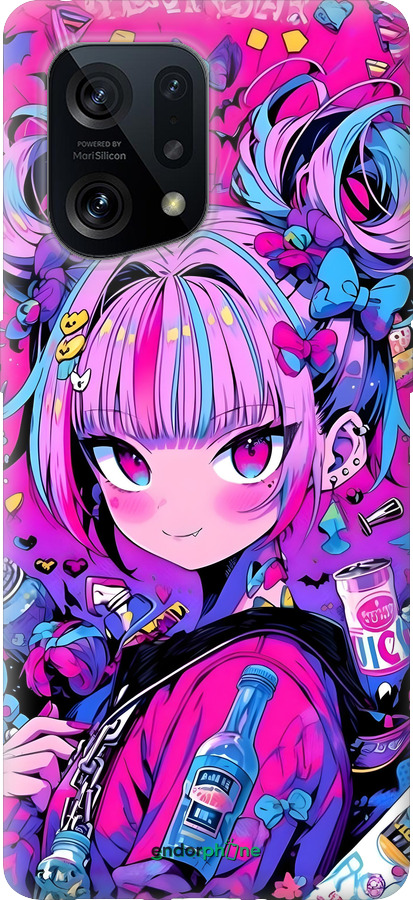 Силиконовый чехол Аниме милаха для Oppo Find X5 - 6314u-2602 изображение 