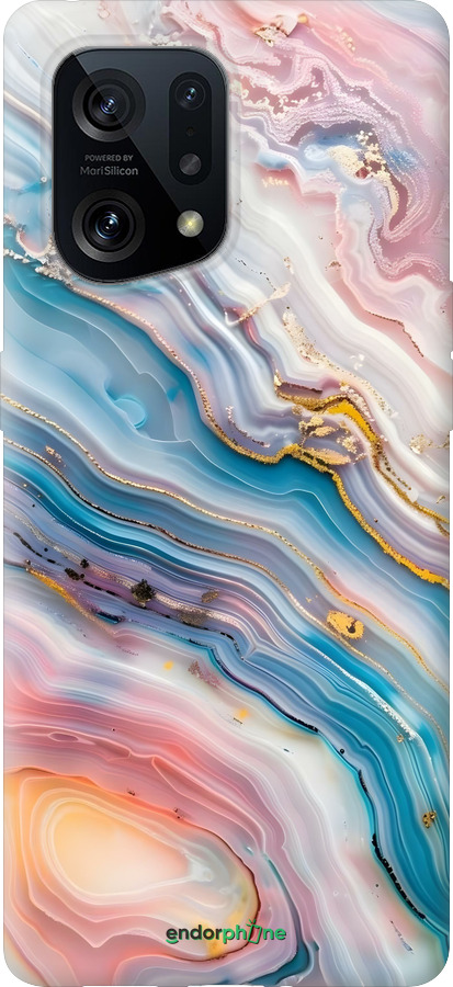 Силиконовый чехол Мрамор красивый для Oppo Find X5 - 6376u-2602 изображение 