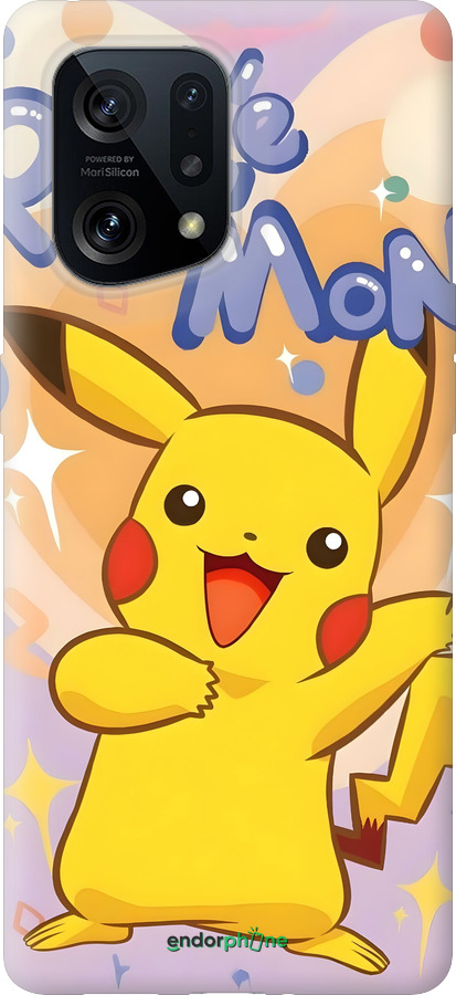 Силиконовый чехол Пикачу для Oppo Find X5 - 6383u-2602 изображение 