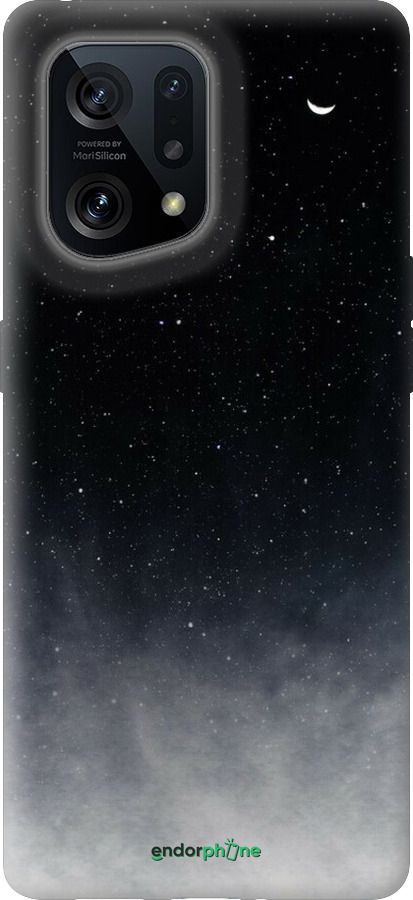 Силиконовый чехол Сині хмари, Синій місяць для Oppo Find X5 - 6396u-2602 изображение 