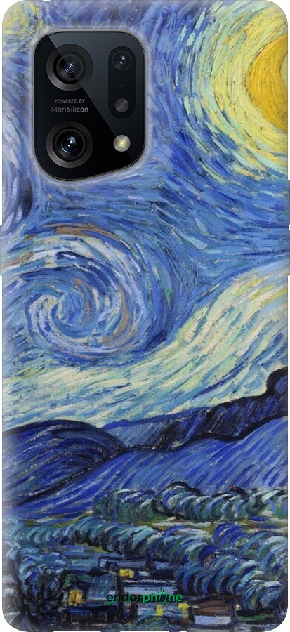 Силиконовый чехол «Звездная ночь» Винсента Ван Гога для Oppo Find X5 - 6433u-2602 изображение 