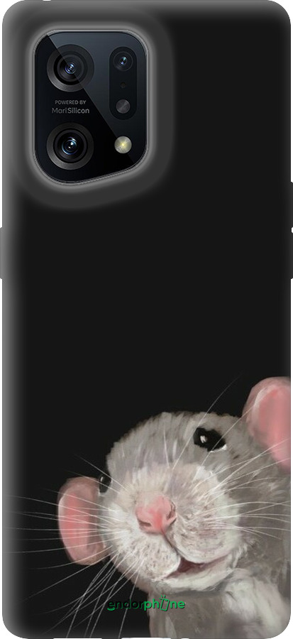 Силиконовый чехол The Peeking Rat для Oppo Find X5 - 6442u-2602 изображение 