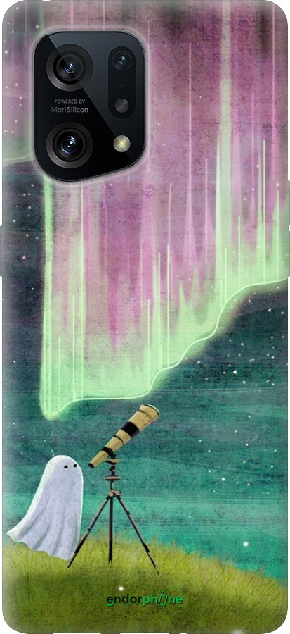 Силиконовый чехол Привидение и звезды для Oppo Find X5 - 6443u-2602 изображение 