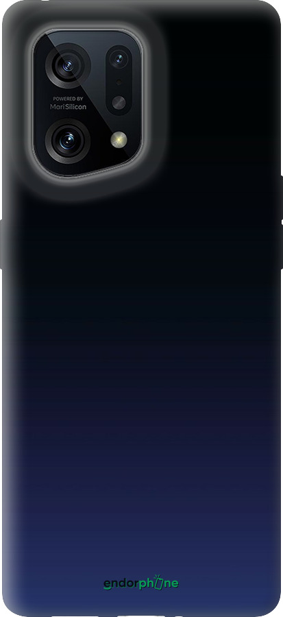 Силиконовый чехол Градиент в тёмно - синем стиле для Oppo Find X5 - 6542u-2602 изображение 