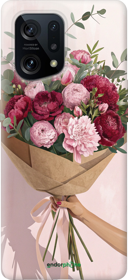 Силиконовый чехол Пионы 1 для Oppo Find X5 - 6705u-2602 изображение 