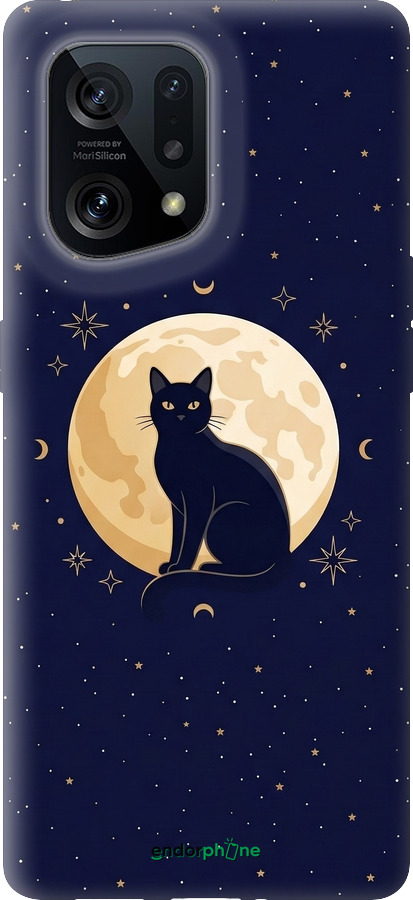 Силиконовый чехол Cute Cat Celestial/Witchy для Oppo Find X5 - 6787u-2602 изображение 