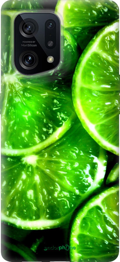 Силіконовий чехол Зелені часточки лимона для Oppo Find X5 - 852u-2602 изображение 