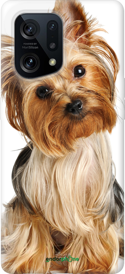 Силіконовий чехол Йоркширський тер'єр із хвостиком для Oppo Find X5 - 930u-2602 изображение 