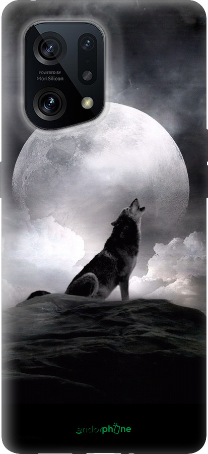 Силиконовый чехол Воющий волк для Oppo Find X5 - 934u-2602 изображение 